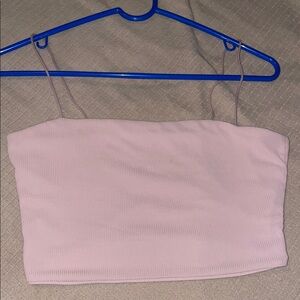 Pink Spaghetti Strap Crop Top